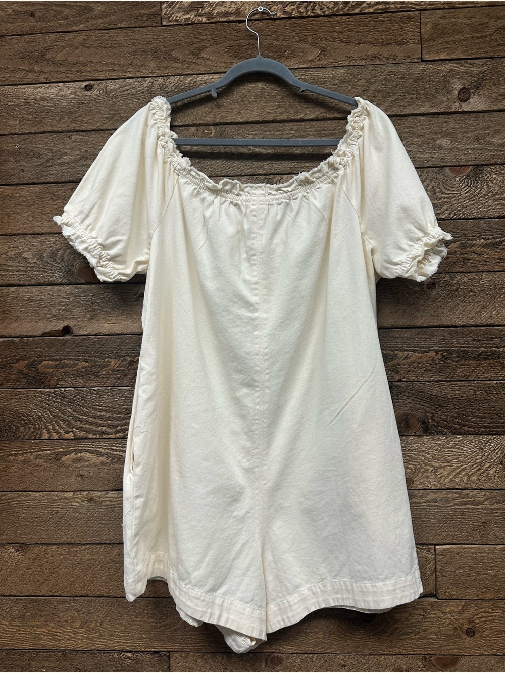 NWT Free People We The Free Daisy Denim Babydoll Romper Vanilla Large - Picture 4 of 9